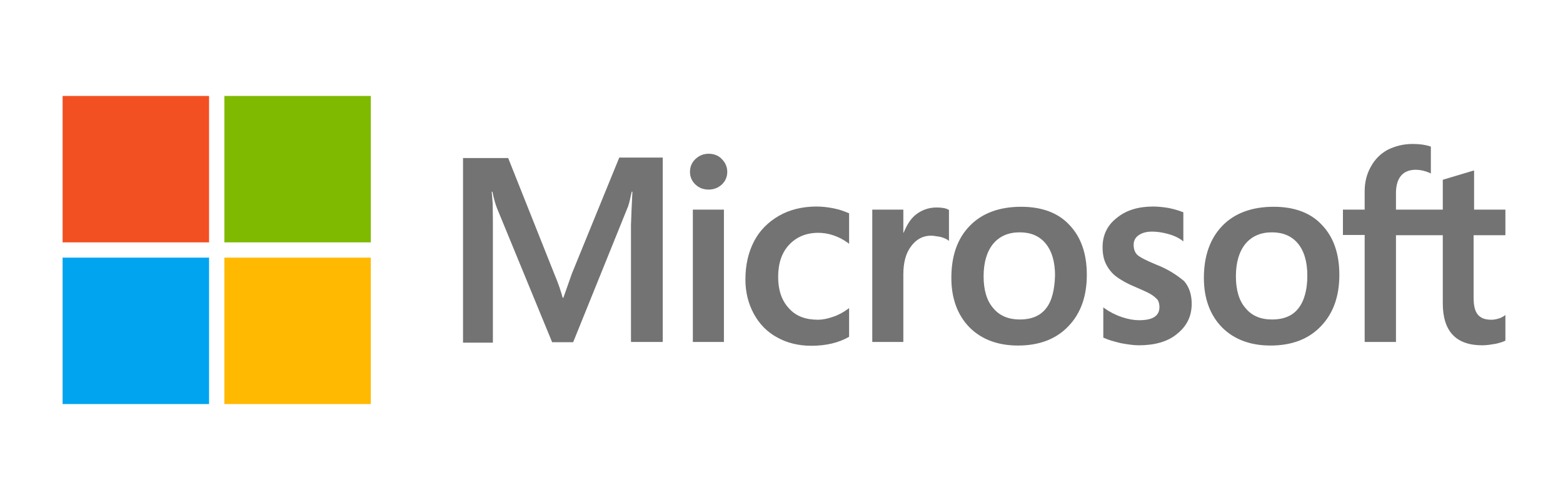 Logo da Microsoft, parceiro tecnológico da LURIX IA em automação RPA